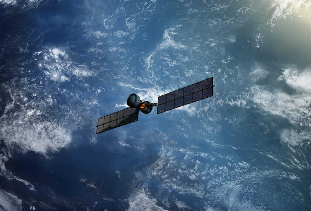 satellite space sky sun blue