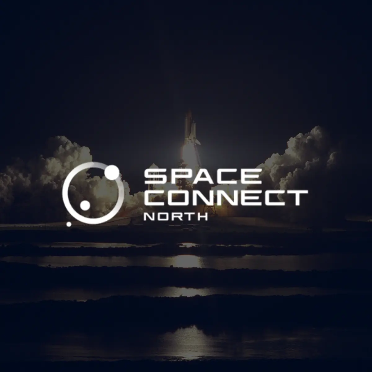 Rocket launch with Space Connect North logo.